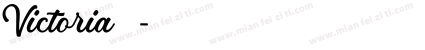 Victoria 衬线字体转换